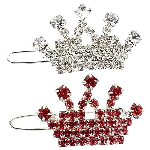 FELTECHELECTR 2stücke Tiara Haarschmuck Für Mädchen Junge Mädchen Tiara-haarspangen Glitzer-haarnadeln Diadem-haarspangen Haarnadeln Für Junge Haarschmuck von FELTECHELECTR