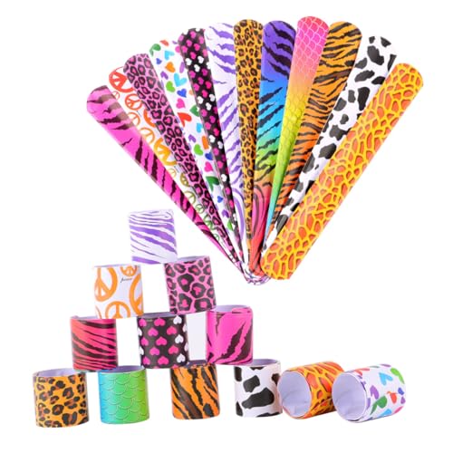 FELTECHELECTR 45 Stück Teiliges Schnapparmband für Bunte Tiermuster Einfach Anzulegen Langlebiges Material Mitgebsel für Kindergeburtstag und Partyspaß von FELTECHELECTR