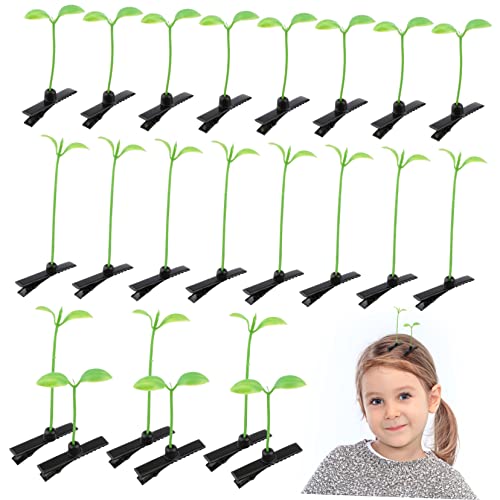 FELTECHELECTR 50 Stück Kleine Haarklammern für Mädchen Lustige und Niedliche Sojasprossen Haarspangen Bunte Haaraccessoires aus Sicherem Kunststoff Haarschonend und Fest Haltend für Dünnes von FELTECHELECTR