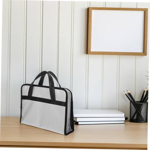 FELTECHELECTR Feuerfester Dokumententasche Feuerfester Aktenkoffer mit Schloss für Geschäftsreise Kompakt Leicht Multifach Fächer Organizer für Laptop Stempel Büro Reisegeschäft von FELTECHELECTR