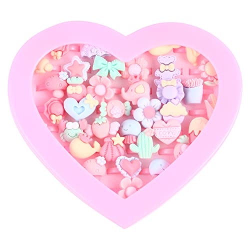 FELTECHELECTR 36stücke Teiliges Cartoon Junge Mädchen-ring-set Aus Kunststoff Mit Ring-box Für Geburtstagsgeschenke Und Spiel-preise von FELTECHELECTR