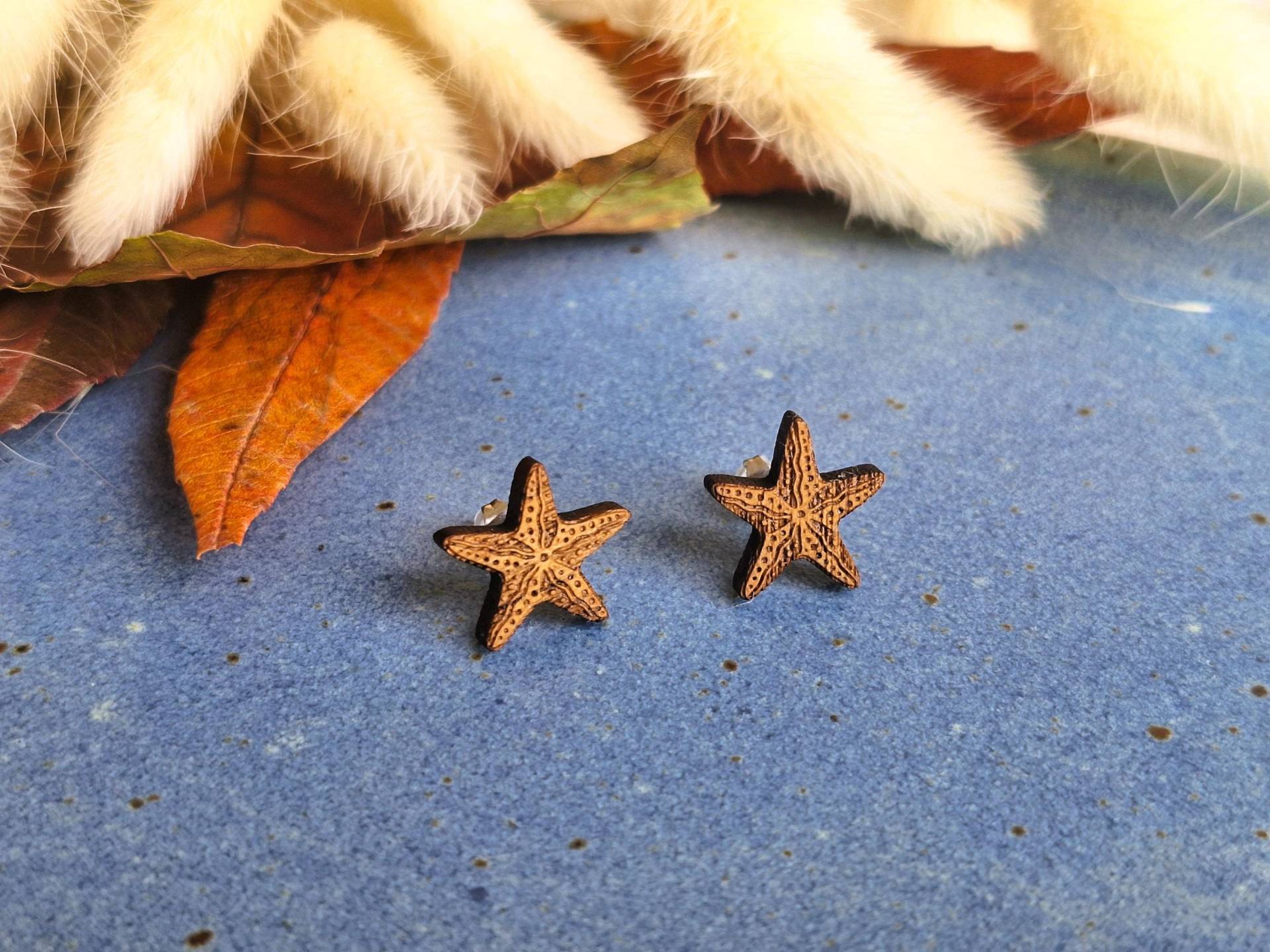 Holzohrstecker Seestern Ohrstecker Aus Echtholz Handgemachter Schmuck Geschenk Für Sie Holzohrringe Ohrringe Holz Feme von FEMELaserstudio