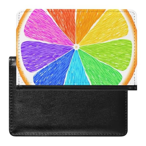 FENAC Reisepass Hülle Bunte Orange Passhülle Reisepassetui Reisezubehör Passport Holder Für Damen Herren von FENAC