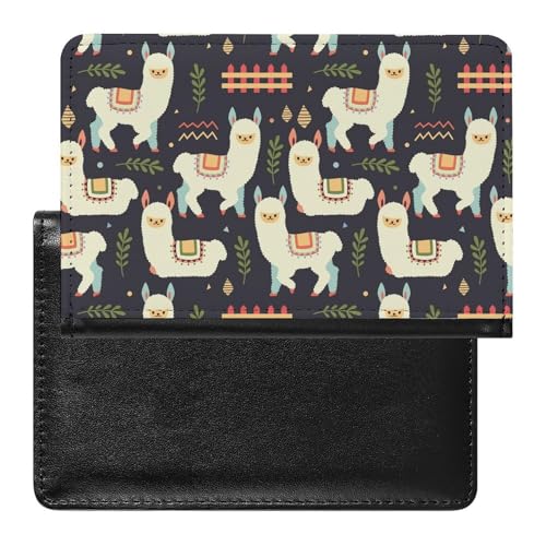 FENAC Reisepass Hülle Cartoon Alpaka Passhülle Reisepassetui Reisezubehör Passport Holder Für Damen Herren von FENAC