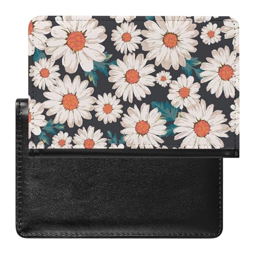 FENAC Reisepass Hülle Gänseblümchen Blume Passhülle Reisepassetui Reisezubehör Passport Holder Für Damen Herren von FENAC