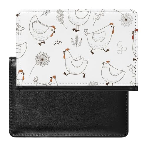 FENAC Reisepass Hülle Henne Passhülle Reisepassetui Reisezubehör Passport Holder Für Damen Herren von FENAC