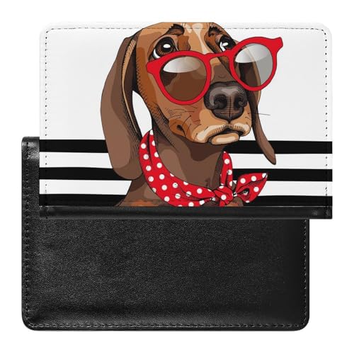 FENAC Reisepass Hülle Hund Passhülle Reisepassetui Reisezubehör Passport Holder Für Damen Herren von FENAC