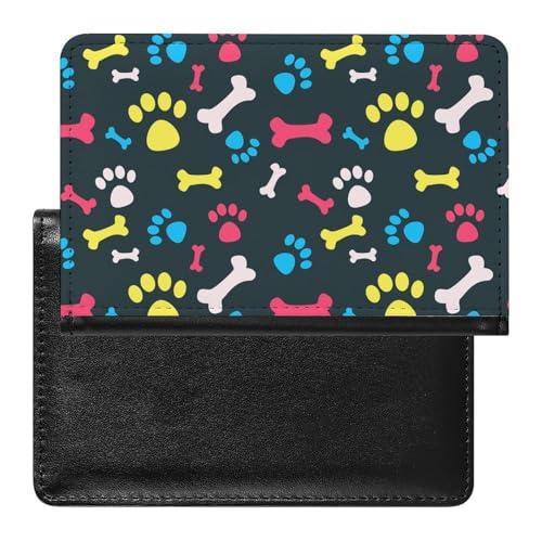 FENAC Reisepass Hülle Hund Pfote Passhülle Reisepassetui Reisezubehör Passport Holder Für Damen Herren von FENAC