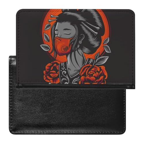 FENAC Reisepass Hülle Japanisches Mädchen Passhülle Reisepassetui Reisezubehör Passport Holder Für Damen Herren von FENAC