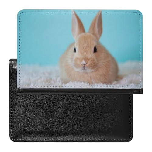 FENAC Reisepass Hülle Liebliches Kaninchen Passhülle Reisepassetui Reisezubehör Passport Holder Für Damen Herren von FENAC