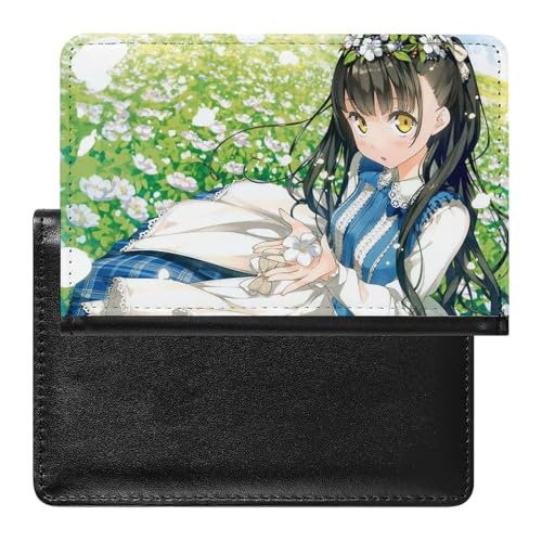 FENAC Reisepasshülle Blumenmädchen Reisepass Schutzhülle Geldbörsen Für Kreditkarten Ausweis Reisedokumente von FENAC