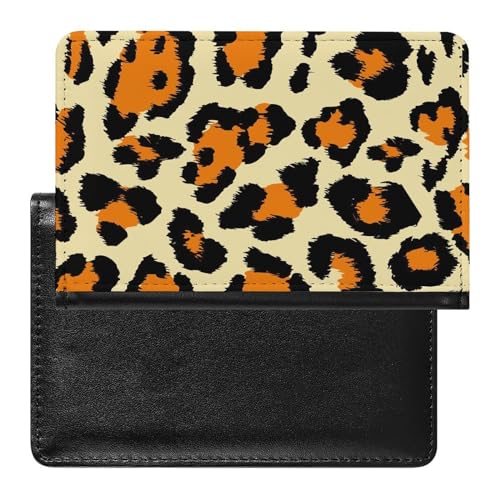 FENAC Reisepasshülle Brauner Leopard Reisepass Schutzhülle Geldbörsen Für Kreditkarten Ausweis Reisedokumente von FENAC