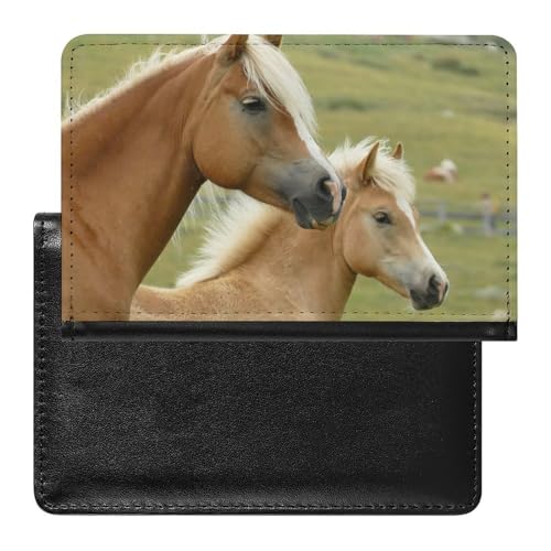 FENAC Reisepasshülle Braunes Pferd Reisepass Schutzhülle Geldbörsen Für Kreditkarten Ausweis Reisedokumente von FENAC