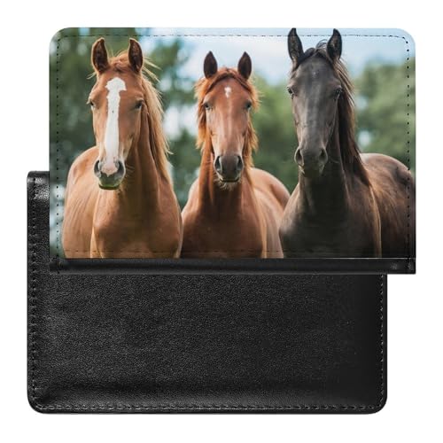 FENAC Reisepasshülle Braunes Pferd Reisepass Tasche Reise Gadget Impfpass Hülle Für Damen Herren von FENAC