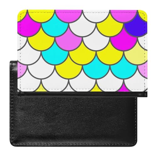 FENAC Reisepasshülle Bunte Schuppen Reisepass Tasche Reise Gadget Impfpass Hülle Für Damen Herren von FENAC