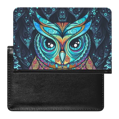 FENAC Reisepasshülle Cartoon Eule Reisepass Tasche Reise Gadget Impfpass Hülle Für Damen Herren von FENAC