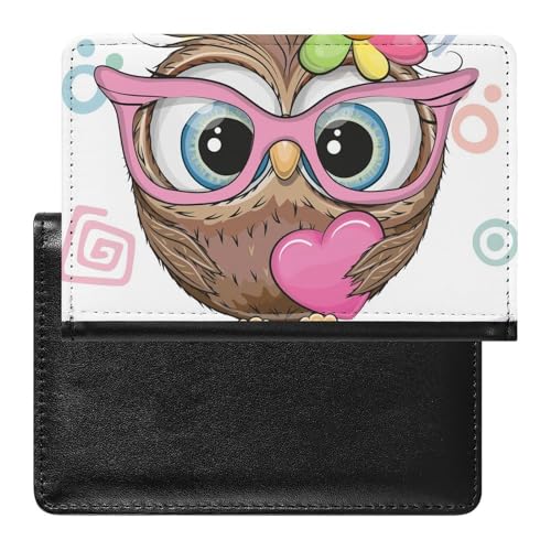 FENAC Reisepasshülle Cartoon Eule Reisepass Tasche Reise Gadget Impfpass Hülle Für Damen Herren von FENAC