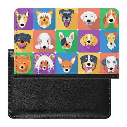 FENAC Reisepasshülle Cartoon Hunde Reisepass Tasche Reise Gadget Impfpass Hülle Für Damen Herren von FENAC