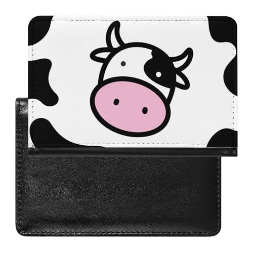 FENAC Reisepasshülle Cartoon-Kuh Reisepass Tasche Reise Gadget Impfpass Hülle Für Damen Herren von FENAC