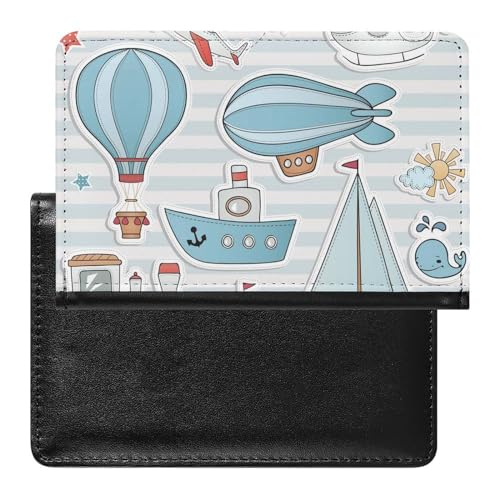 FENAC Reisepasshülle Dampfschiff Reisepass Schutzhülle Geldbörsen Für Kreditkarten Ausweis Reisedokumente von FENAC