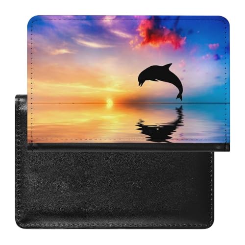 FENAC Reisepasshülle Delphin Reisepass Schutzhülle Geldbörsen Für Kreditkarten Ausweis Reisedokumente von FENAC