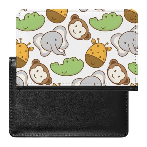 FENAC Reisepasshülle Elefant AFFE Giraffe Reisepass Tasche Reise Gadget Impfpass Hülle Für Damen Herren von FENAC