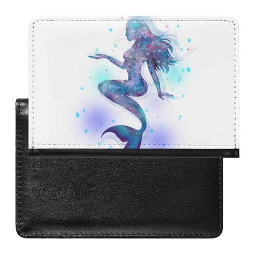 FENAC Reisepasshülle Fantasie Meerjungfrau Reisepass Schutzhülle Geldbörsen Für Kreditkarten Ausweis Reisedokumente von FENAC