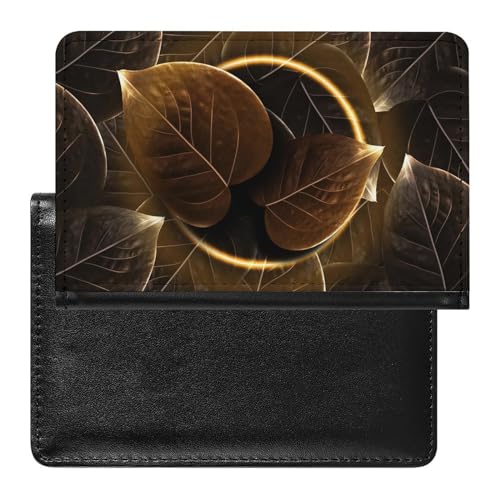 FENAC Reisepasshülle Goldene Pflanze Reisepass Schutzhülle Geldbörsen Für Kreditkarten Ausweis Reisedokumente von FENAC