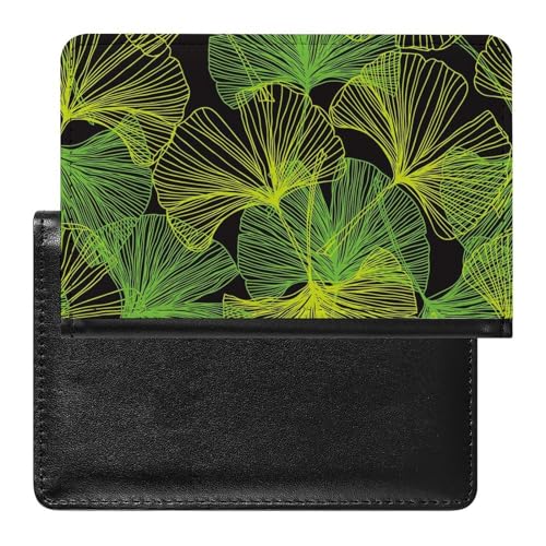 FENAC Reisepasshülle Grünes Blatt Reisepass Tasche Reise Gadget Impfpass Hülle Für Damen Herren von FENAC