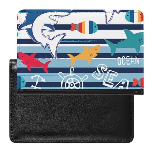 FENAC Reisepasshülle Hai Reisepass Schutzhülle Geldbörsen Für Kreditkarten Ausweis Reisedokumente von FENAC