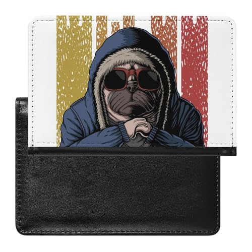 FENAC Reisepasshülle Herr Mops Hund Reisepass Schutzhülle Geldbörsen Für Kreditkarten Ausweis Reisedokumente von FENAC