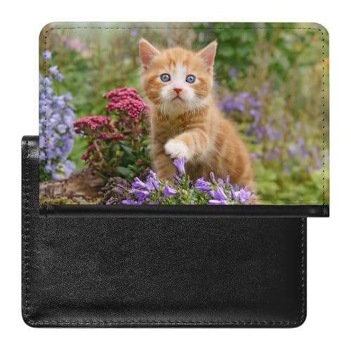 FENAC Reisepasshülle Hübsche Katze Reisepass Schutzhülle Geldbörsen Für Kreditkarten Ausweis Reisedokumente von FENAC