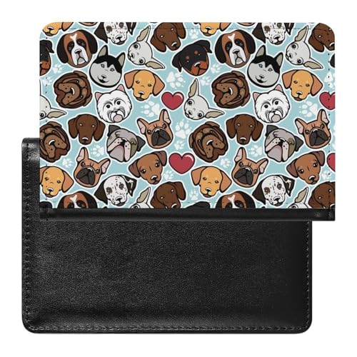 FENAC Reisepasshülle Hund Reisepass Schutzhülle Geldbörsen Für Kreditkarten Ausweis Reisedokumente von FENAC