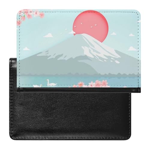 FENAC Reisepasshülle Japanisch Vulkanisch Reisepass Schutzhülle Geldbörsen Für Kreditkarten Ausweis Reisedokumente von FENAC