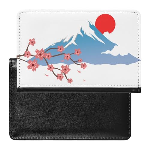 FENAC Reisepasshülle Japanischer Berg Reisepass Schutzhülle Geldbörsen Für Kreditkarten Ausweis Reisedokumente von FENAC