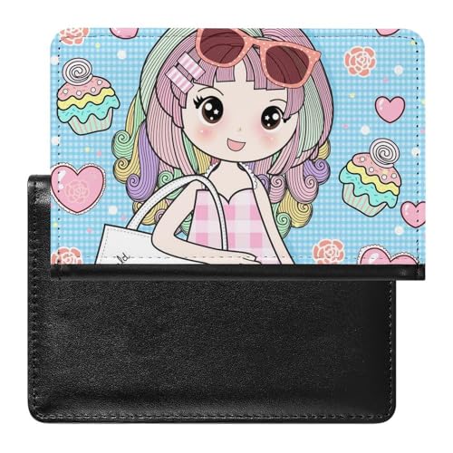 FENAC Reisepasshülle Kleines Mädchen Reisepass Tasche Reise Gadget Impfpass Hülle Für Damen Herren von FENAC