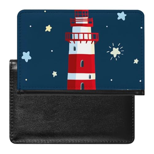FENAC Reisepasshülle Leuchtturm Reisepass Tasche Reise Gadget Impfpass Hülle Für Damen Herren von FENAC