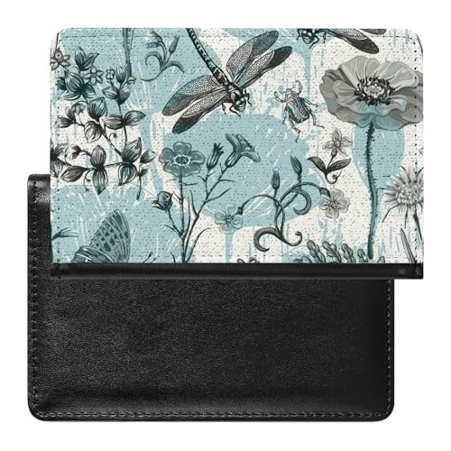 FENAC Reisepasshülle Libelle Schmetterling Reisepass Tasche Reise Gadget Impfpass Hülle Für Damen Herren von FENAC