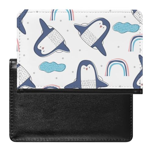 FENAC Reisepasshülle Lustiger Pinguin Reisepass Schutzhülle Geldbörsen Für Kreditkarten Ausweis Reisedokumente von FENAC