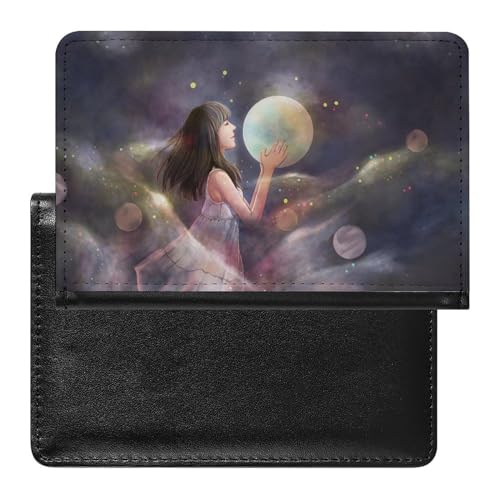 FENAC Reisepasshülle Mädchen Planet Reisepass Tasche Reise Gadget Impfpass Hülle Für Damen Herren von FENAC