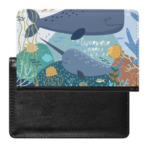 FENAC Reisepasshülle Meeresleben Reisepass Schutzhülle Geldbörsen Für Kreditkarten Ausweis Reisedokumente von FENAC