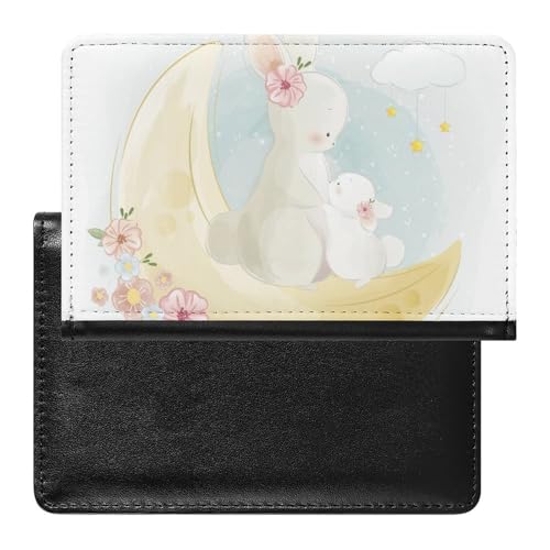 FENAC Reisepasshülle Mondhase Reisepass Schutzhülle Geldbörsen Für Kreditkarten Ausweis Reisedokumente von FENAC