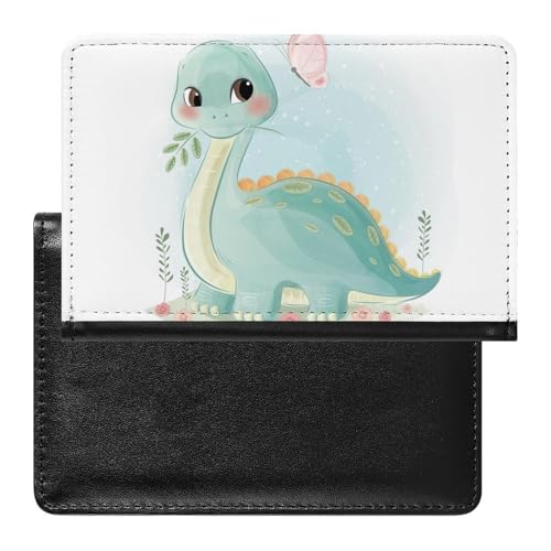 FENAC Reisepasshülle Niedlicher Dinosaurier Reisepass Tasche Reise Gadget Impfpass Hülle Für Damen Herren von FENAC