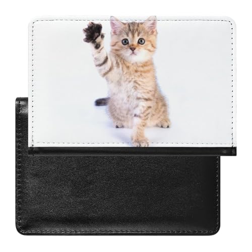 FENAC Reisepasshülle Niedliches Kätzchen Reisepass Schutzhülle Geldbörsen Für Kreditkarten Ausweis Reisedokumente von FENAC