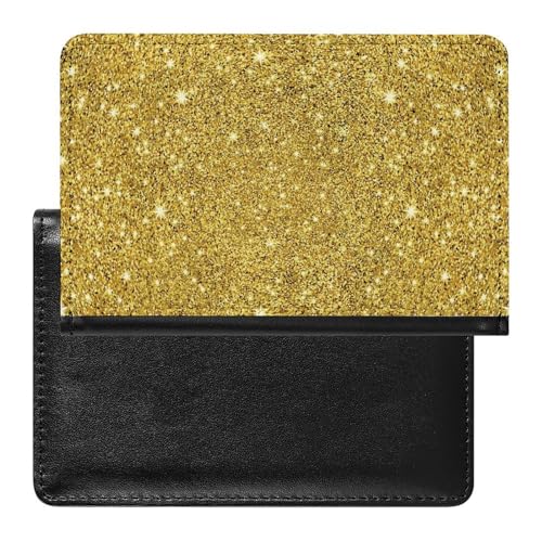 FENAC Reisepasshülle Pailletten-Gold Reisepass Schutzhülle Geldbörsen Für Kreditkarten Ausweis Reisedokumente von FENAC