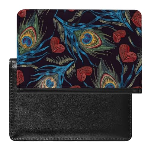 FENAC Reisepasshülle Pfauenfeder Reisepass Tasche Reise Gadget Impfpass Hülle Für Damen Herren von FENAC