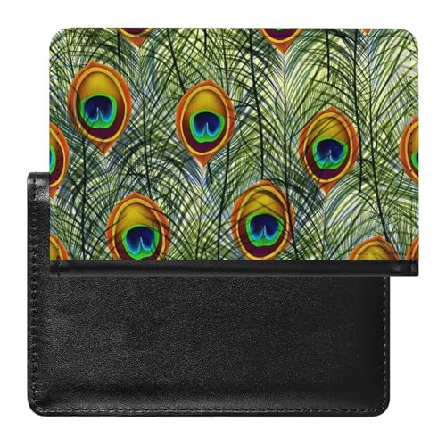 FENAC Reisepasshülle Pfauenfeder Reisepass Tasche Reise Gadget Impfpass Hülle Für Damen Herren von FENAC