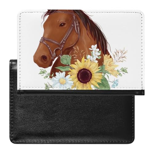 FENAC Reisepasshülle Pferd Reisepass Tasche Reise Gadget Impfpass Hülle Für Damen Herren von FENAC