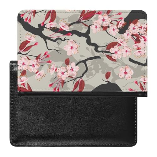 FENAC Reisepasshülle Pfirsichblüte Reisepass Schutzhülle Geldbörsen Für Kreditkarten Ausweis Reisedokumente von FENAC