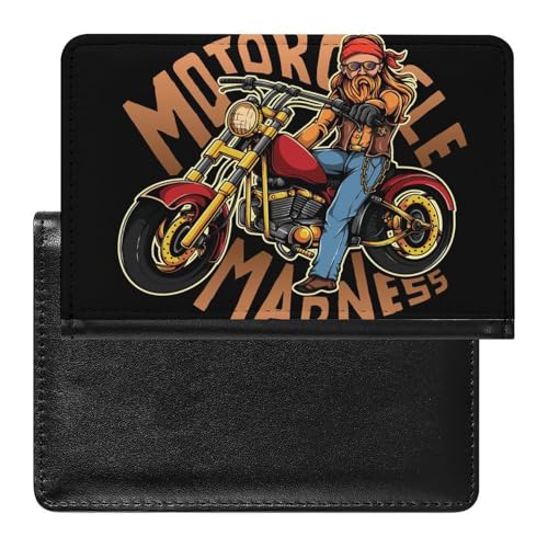 FENAC Reisepasshülle Retro-Motorrad Reisepass Schutzhülle Geldbörsen Für Kreditkarten Ausweis Reisedokumente von FENAC